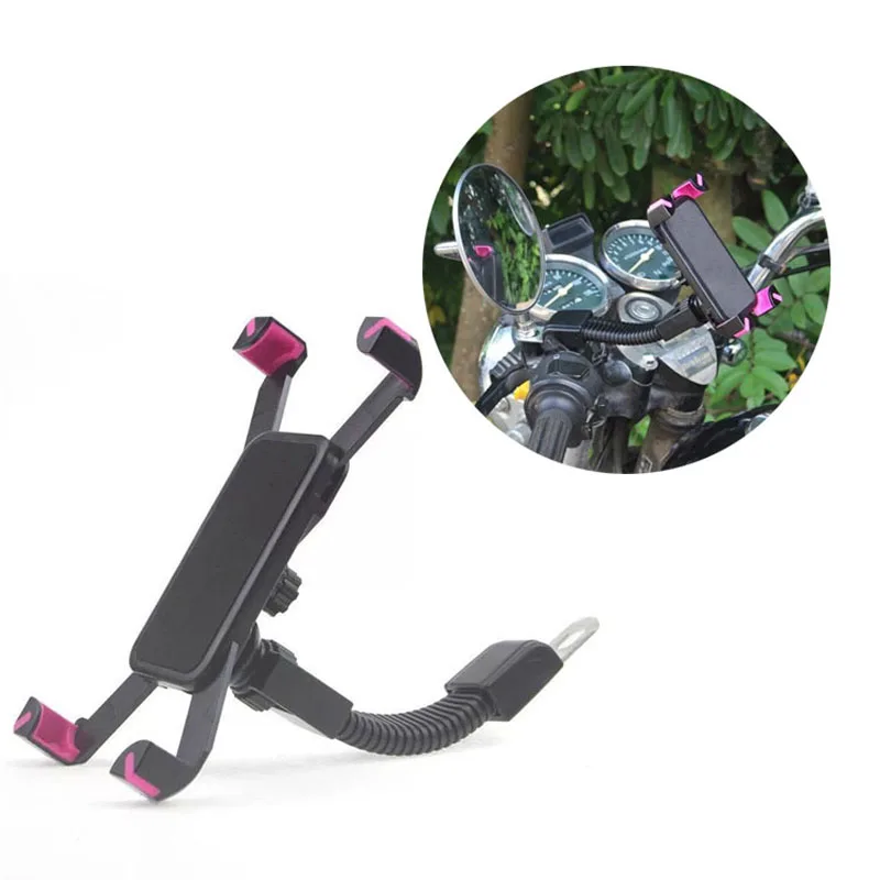 

1PCS Motorcycle Mobile Phone Bracket Electric Motorcycle Bicycle Navigation GPS Tachograph Support Holder Clip Car Accessories