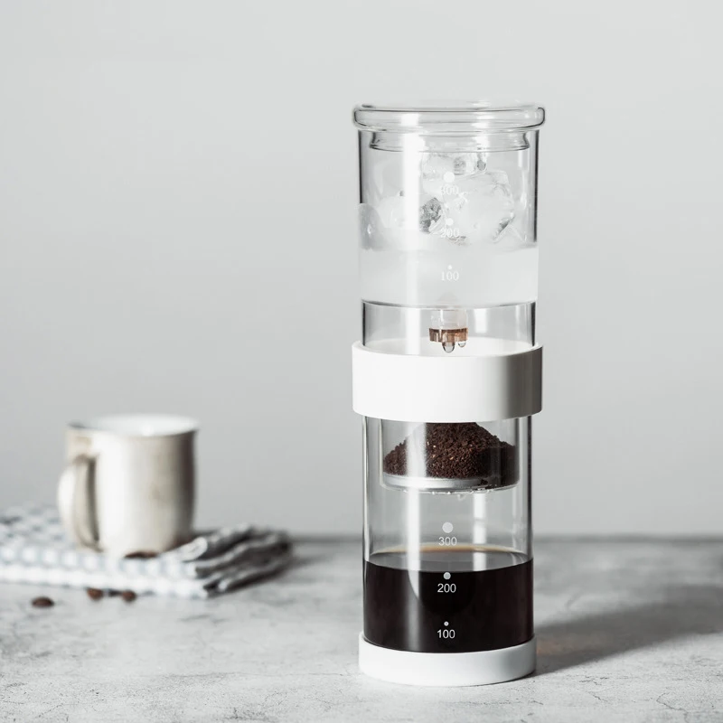 300 мл воды капельная Кофеварка многоразовые стеклянные фильтры инструменты эспрессо кофейник с воронкой горшок льда для напитков кофемашина для бариста