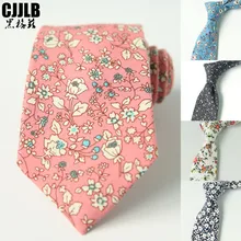 Розовые винтажные мужские галстуки из хлопка 7 см, Цветочные Галстуки, мужской стильный галстук, повседневный костюм, Свадебный узкий галстук вечерние тонкие галстуки