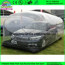 Professional inflatable car shelter car capsule showcase ,inflatable transparent tent for car from china