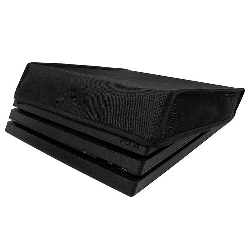 Мягкий пылезащитный чехол для sony PS4 для PS4 тонкая игровая консоль пыленепроницаемый холщовый чехол для sony Playstation 4 Slim - Цвет: Black