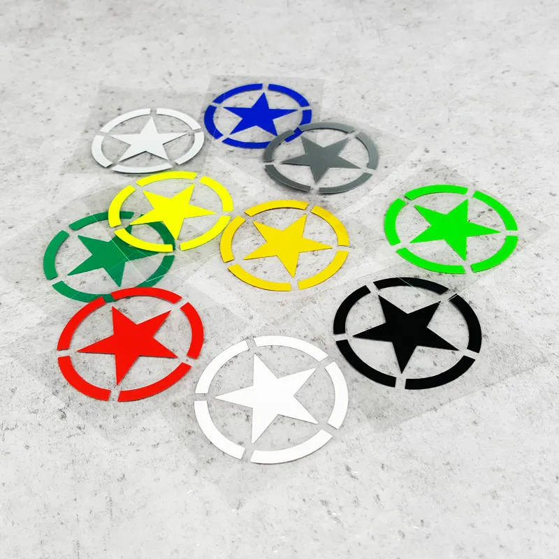 

GalonDeco Reflective Army Stars Motorcycle Safety Stickers Decals Helmet DIY Sticker MOTO GP Fans Cars Sticker Decals