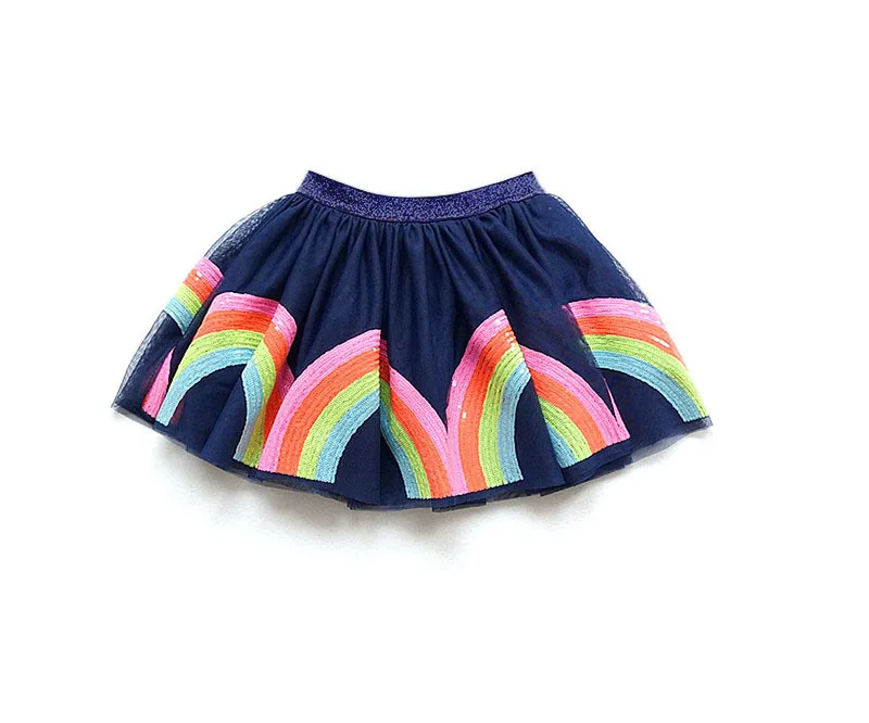 Newest Baby Girl Skirt Kids Unicorn Sequined Rainbow Tutu ...