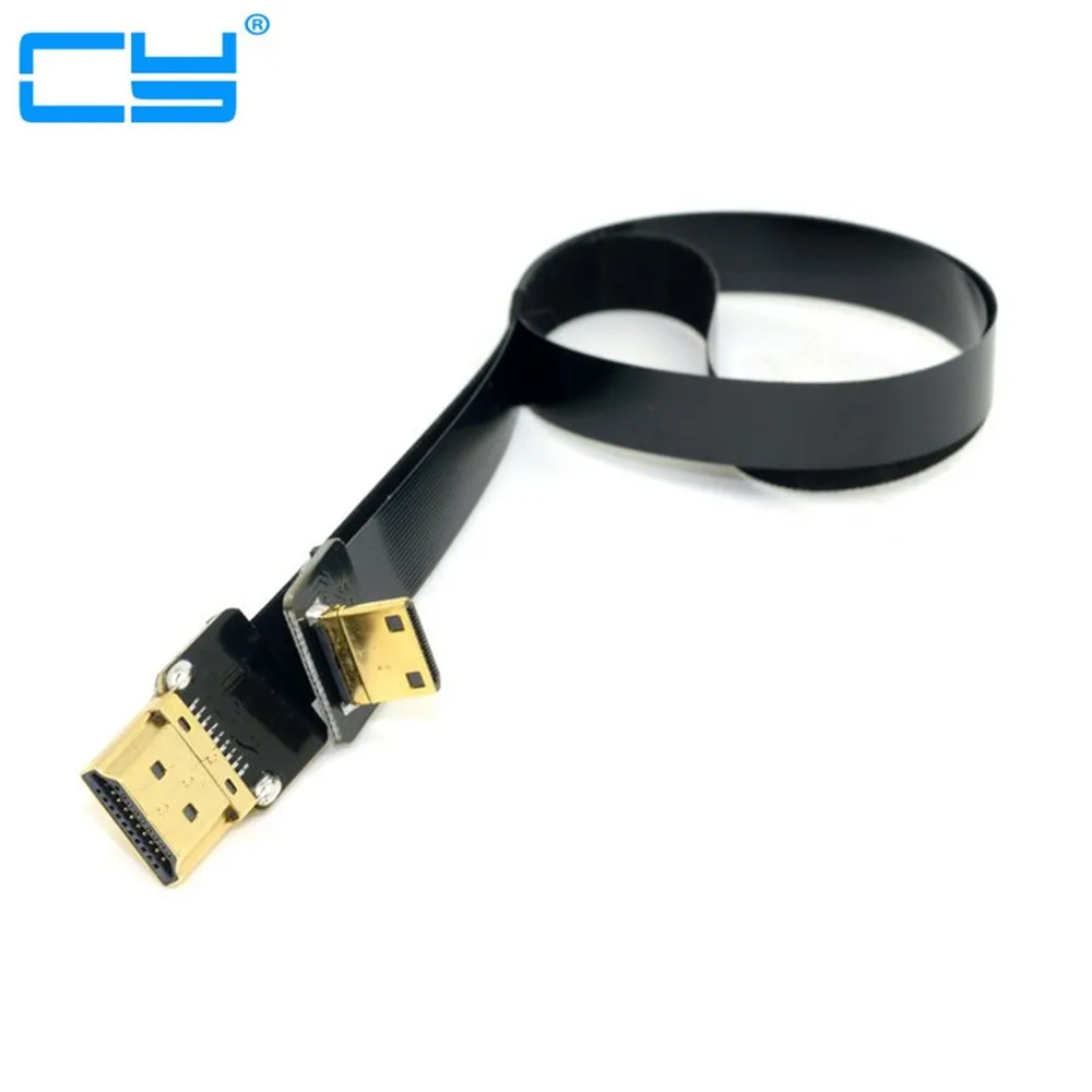 

10cm 20cm 0.2m / 50cm 100cm 1.0m FPV HDMI Type A Male to HDMI Male HDTV FPC Flat Cable for Multicopter Aerial Photography