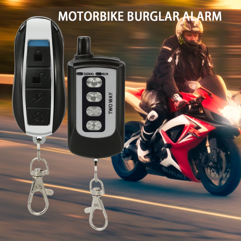 2 Way Motorcycle Alarm System Motorbike Anti Theft