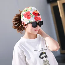 Miya Mona модный многофункциональный осенне-зимний шарф бини для женщин цветочный узор хлопковая шапка для девочек маска для лица шеи труба Heawear