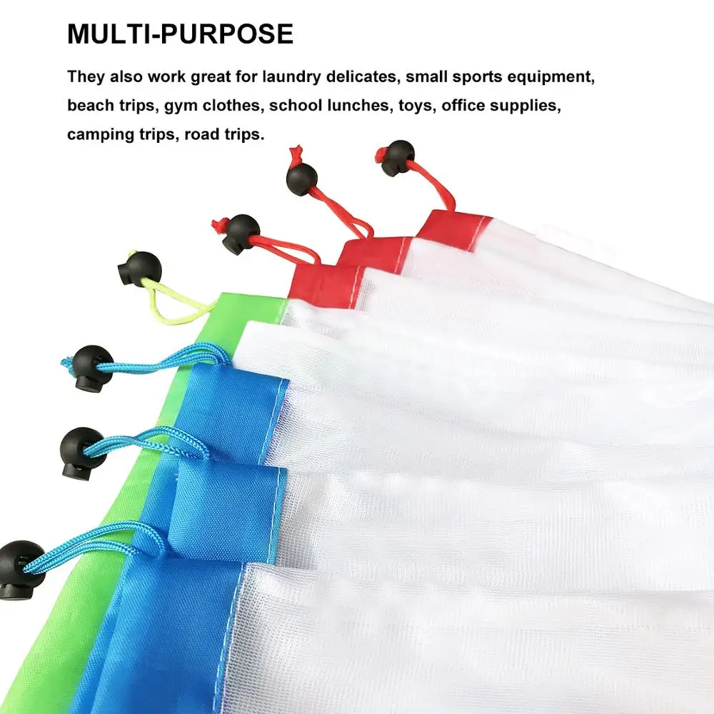 12pcs Reusable Mesh Produce Bags 3 Size Lightweight Washable and See Through Mesh Shopping Merchandise Bags with Drawstring Bags 12pcs Reusable Mesh Produce Bags 3 Size Lightweight Washable and See Through Mesh Shopping Merchandise Bags with Drawstring Bags