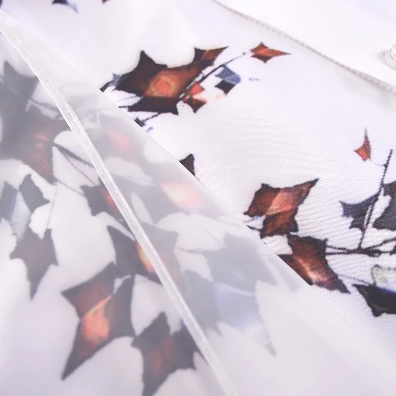 FanZhuan,, новинка, Мужская модная повседневная Осенняя рубашка с длинными рукавами, белая рубашка с принтом, 612144