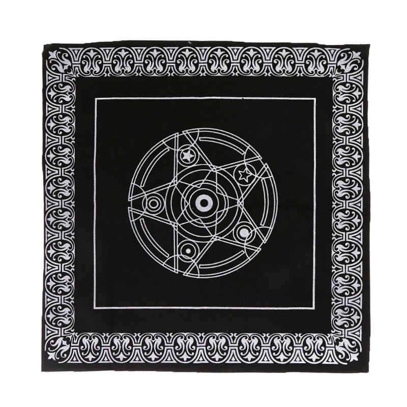 

49x49cm Pentacle Tarot Tablecloth Astrology Divination Playing Cards Board Game Playmat