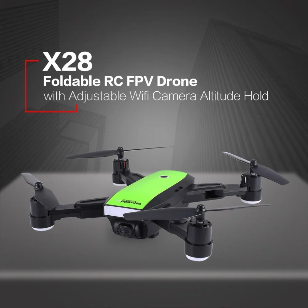 

X28 2.4G FPV Foldable Drone Smart RC Quadcopter with Adjustable Wifi Camera/720P Camera/ GPS Real-time Altitude Hold Headless