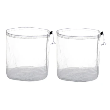 

2pcs Laundry Bag Reusable Mesh Large Capacity Drawstring Washing Bags Stuff Sack Laundry Pouch for Shirts Pants Sweaters Clothes