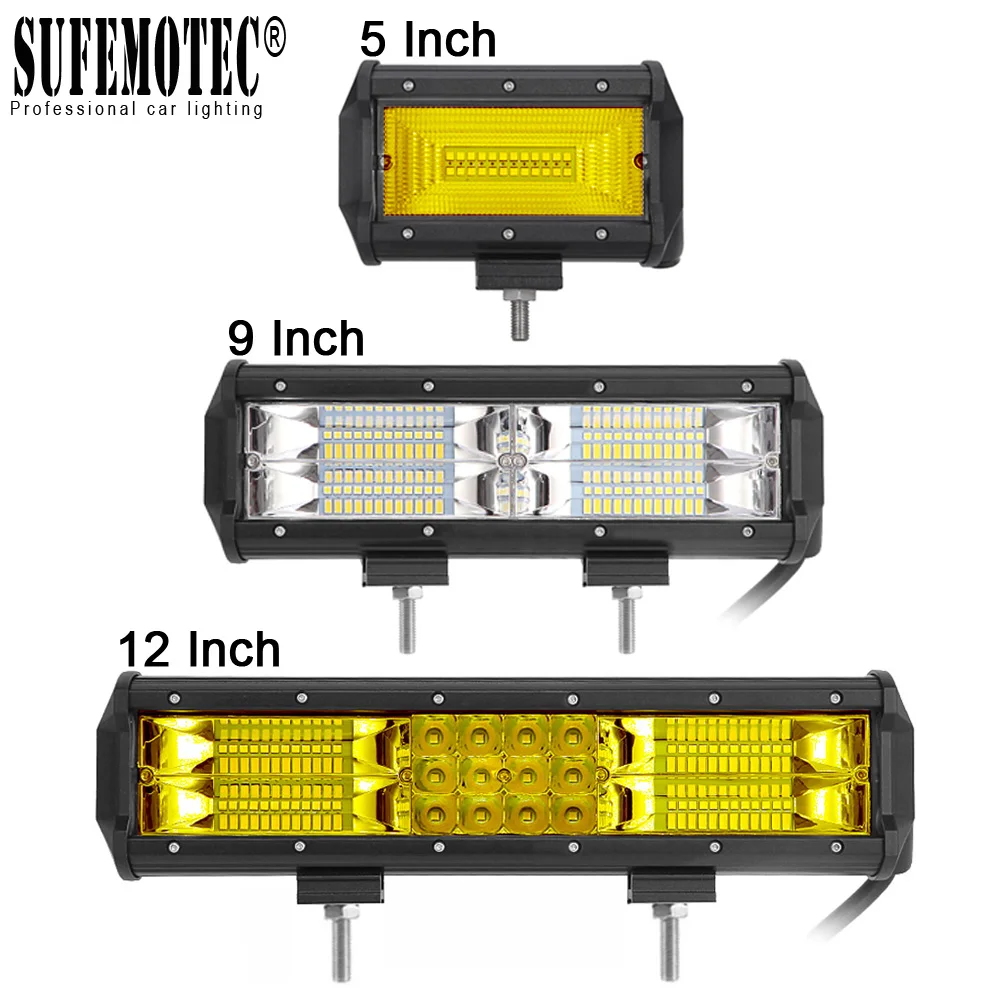12 дюймов 72 Вт 180 Вт светодиодный свет бар пятно света прожектор балки для 4X4 внедорожный грузовых автомобилей мотоциклов противотуманная фара 12 В 24 В LED дальнего света работы внешние огни