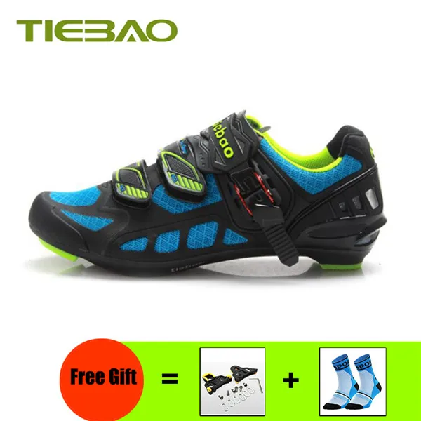 Tiebao sapatilha ciclismo, мужская и женская обувь с дышащей сеткой, обувь для езды на велосипеде, SPD-SL, кроссовки суперзвезды, дорожные, sapato ciclismo - Цвет: Cleats for 1502 B