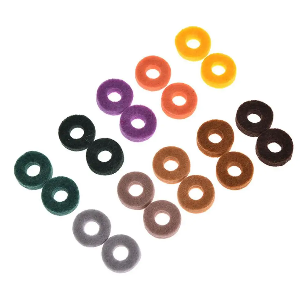 

20pcs/pack Round Soft Cymbal Stand Felt Washer Pad Replacement Cymbals Felt Pad Musical Instrument Accessories Random Color