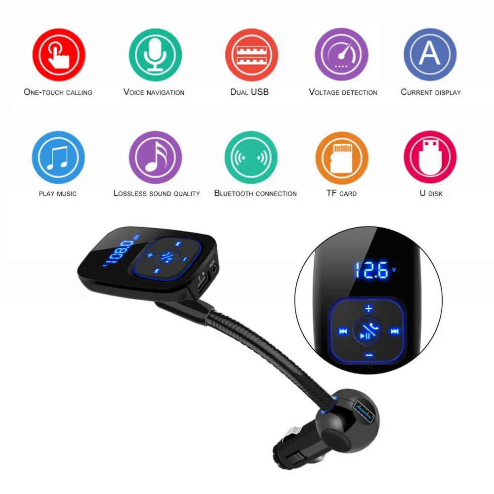 BT06 Wireless Bluetooth Car Kit FM Transmitter MP3 Player Support TF U disk Hands free Calling