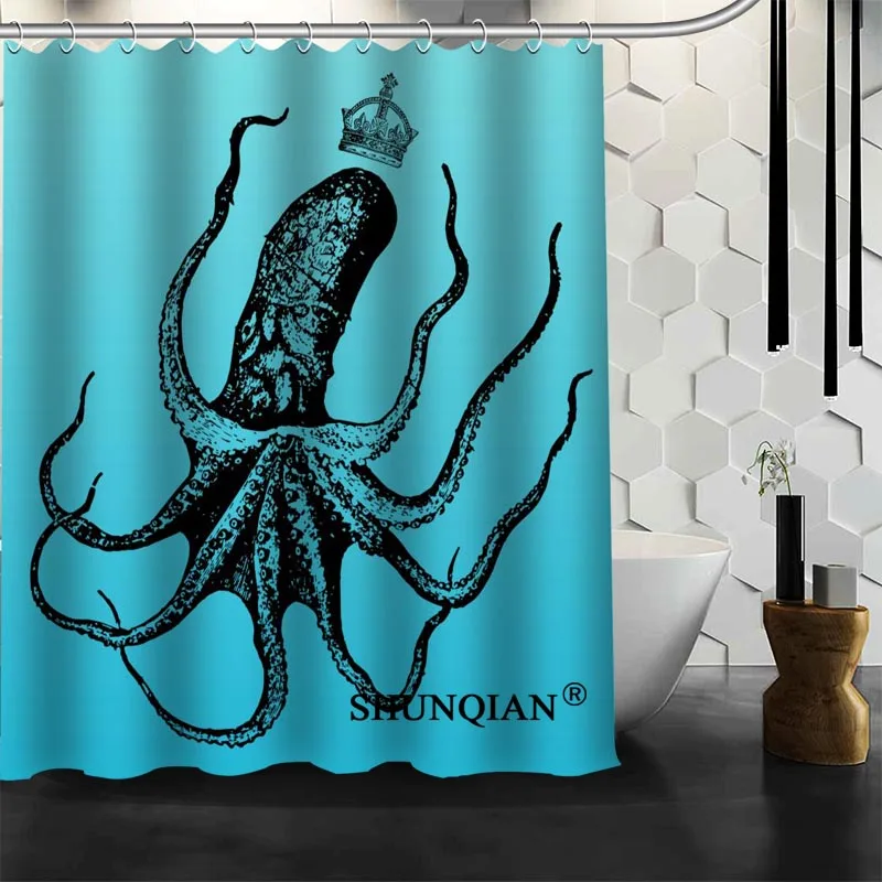 Custom Art Octopus Shower Curtain High Quality bathroom Accessories