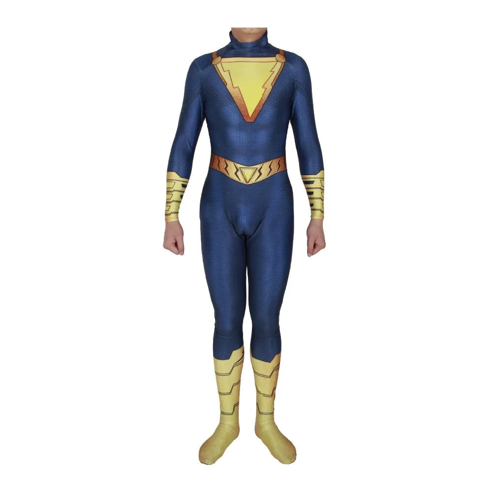Костюм для косплея Shazam семейный Marvel с 3D принтом капитан Марвел Билли Бейтсон Freeman