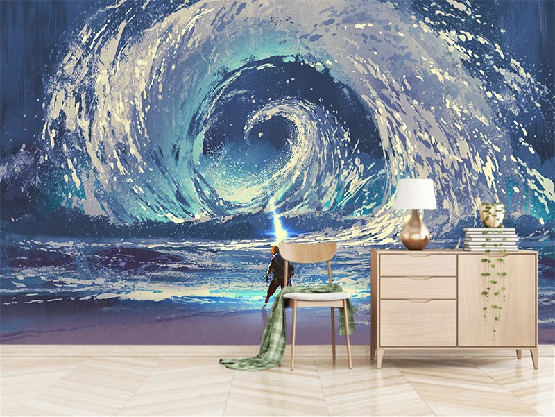 Пользовательские 3D фото обои с видом на море настенная живопись гостиная диван спальня ТВ фон настенная бумага море Солнечный свет пляж настенная роспись