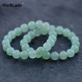 

WarBLade New Natural Stone Green Aventurine Bracelets Aventurine Beads Beaded Stretch Bracelets Bangles For Women Men Jewelry