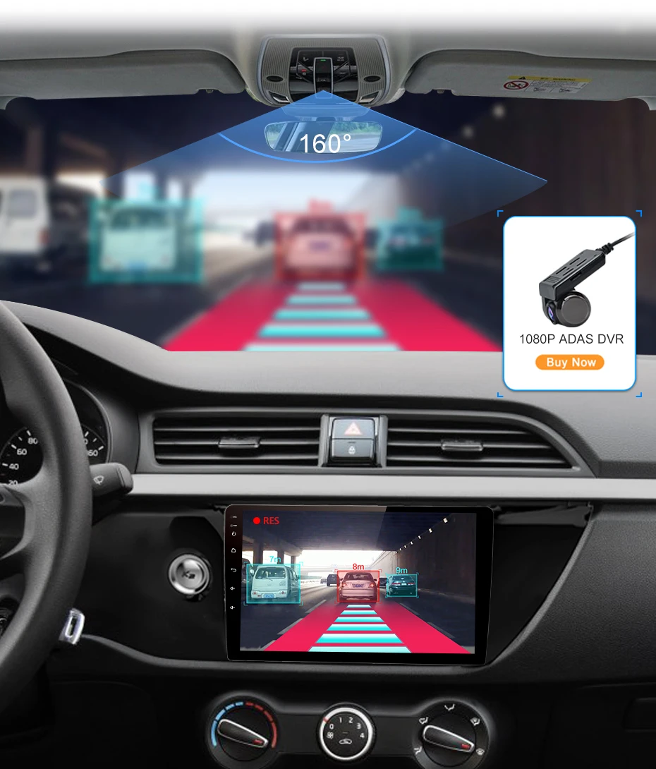 Top AWESAFE 2 din Android 8.1 Car Radio Multimedia video player gps navigation For KIA RIO 4 2017 sedan wifi head unit no DVD 5