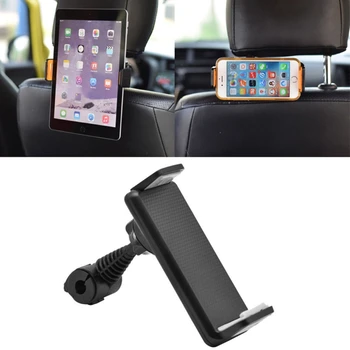 

360 degree Rotating Car Back Seat Headrest Mount Holder For 4"-11" Cell Phone Tablet Sep-27B