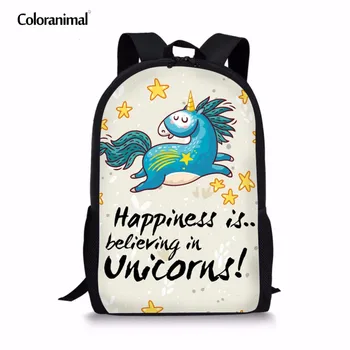 

Coloranimal Fashion Children Bookbags Horse Print Schoolbags Student Pupils School Backpack Boys Personalized Large Bookbags
