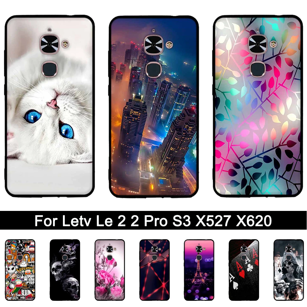 

3D Relief Soft TPU Case For Letv Le 2 2 Pro X527 X620 Silicone Cover For LeEco Le Eco S3 X626 Back Phone Cases Print Shells Bags