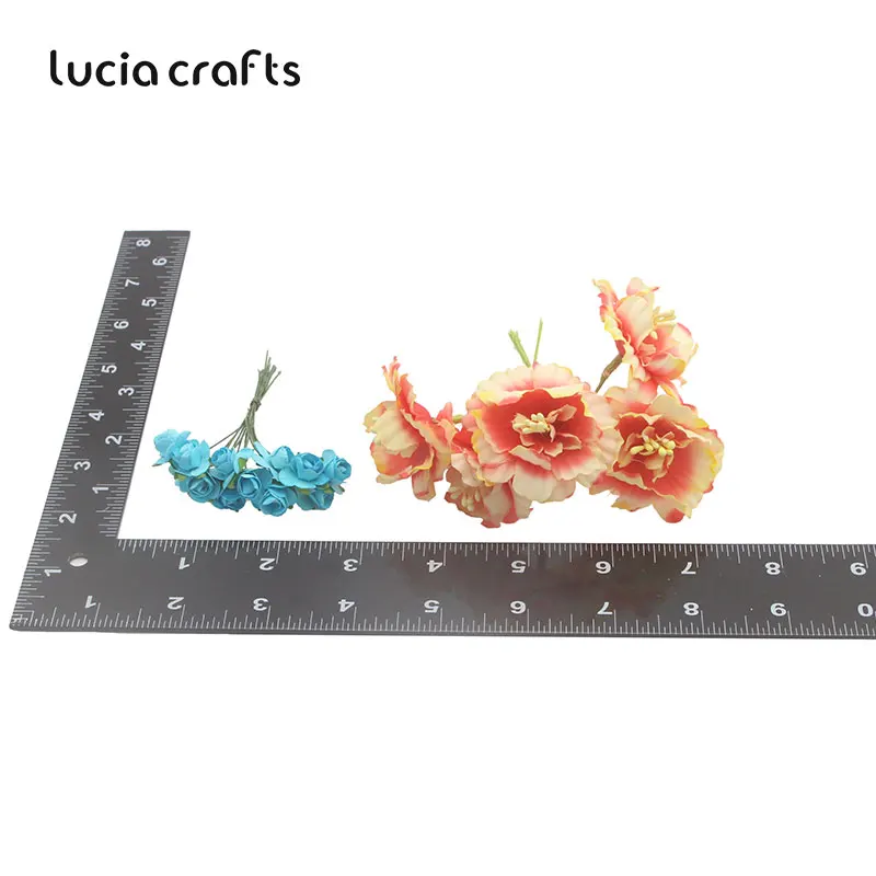 Lucia crafts 10 пряди, около 50 голов многоцветные Искусственные цветы свадебное оформление букета цветы DIY материалы A0309