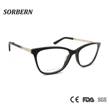 SORBERN Sexy Style Butterfly Eyeglasses Women High Quality Alloy Metal Frames Clear Lens Spectacles Myopia Optical Frame Oculos