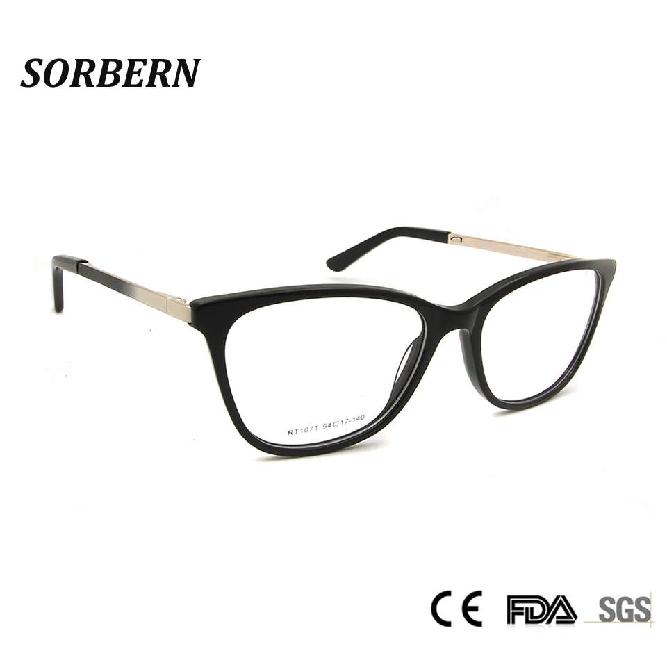 

SORBERN Sexy Style Butterfly Eyeglasses Women High Quality Alloy Metal Frames Clear Lens Spectacles Myopia Optical Frame Oculos