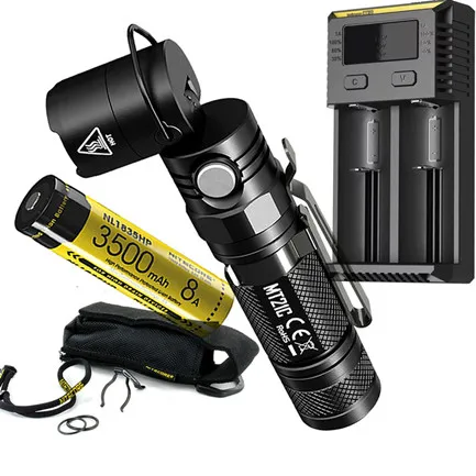 NITECORE MT21C многофункциональный фонарик комплект CREE XP-L HD V6 max 1000 люмен 90 градусов регулируемый фонарь дальность луча 184 м - Испускаемый цвет: MT21C NL1835HP I2