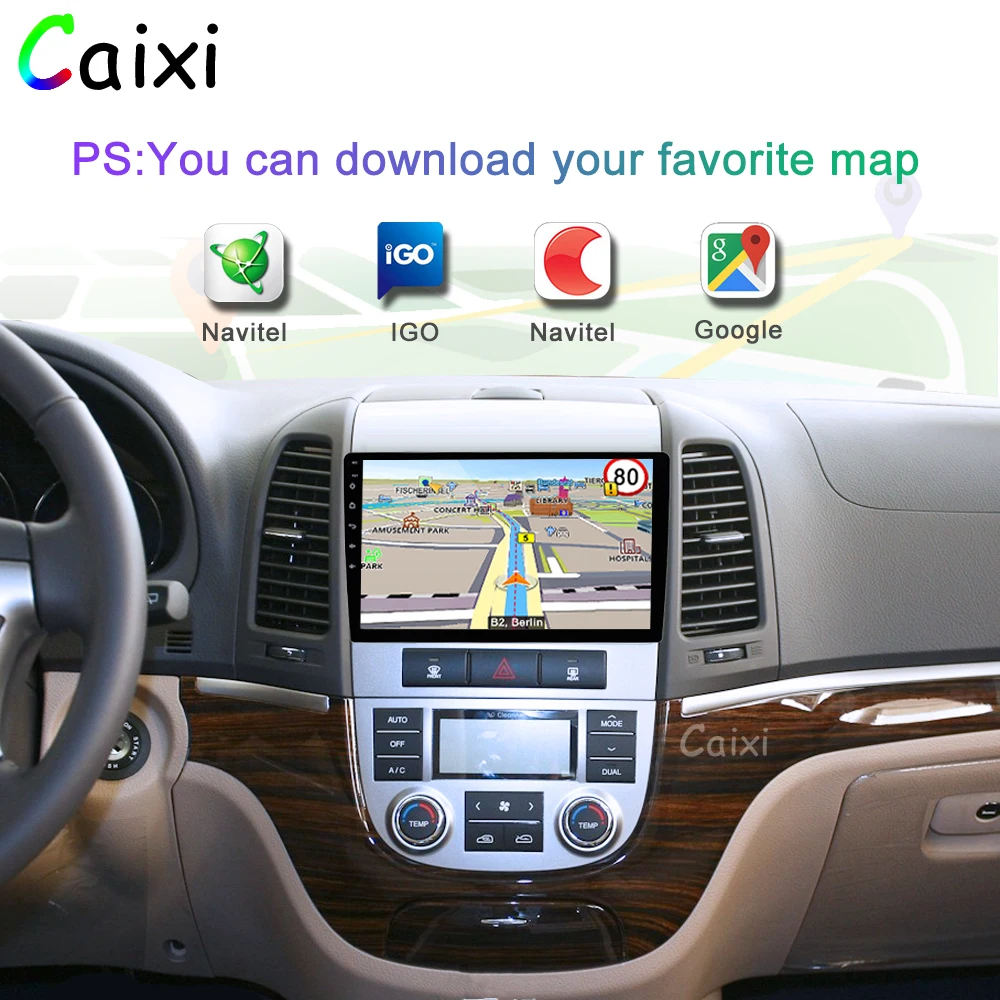 Clearance CAIXI  Android 8.1 Car Radio Multimedia Vdeo Player for Hyundai Santa  Fe 2 2006-2012 2 Din  Navitei GPS navigation Dvd Player 2