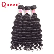 Loose Deep Peruvian Hair Bundles Queen Hair Products 1 Bundle Natural Color More Wave 100% Remy Human Hair Weave 10-28Inch