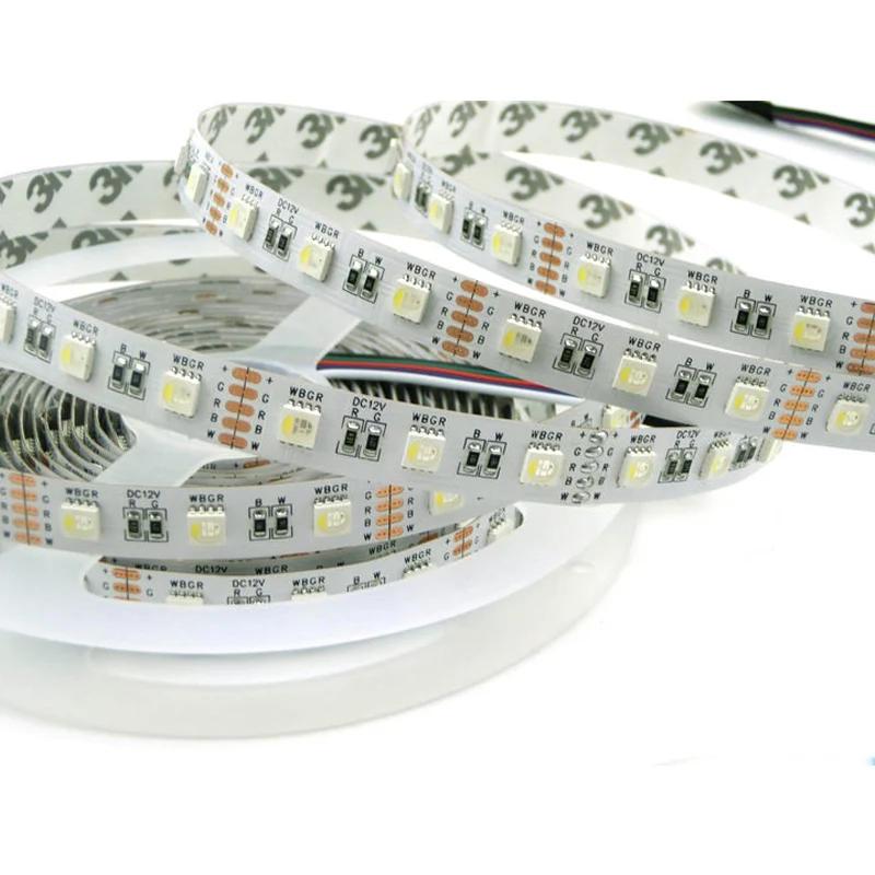 

5050 DC24V/12V 4 colors in a led RGBW Flexible LED strip Waterproof LED RGBWW Warm White ribbon 60LED/M Fita Diode Lamapda Fita