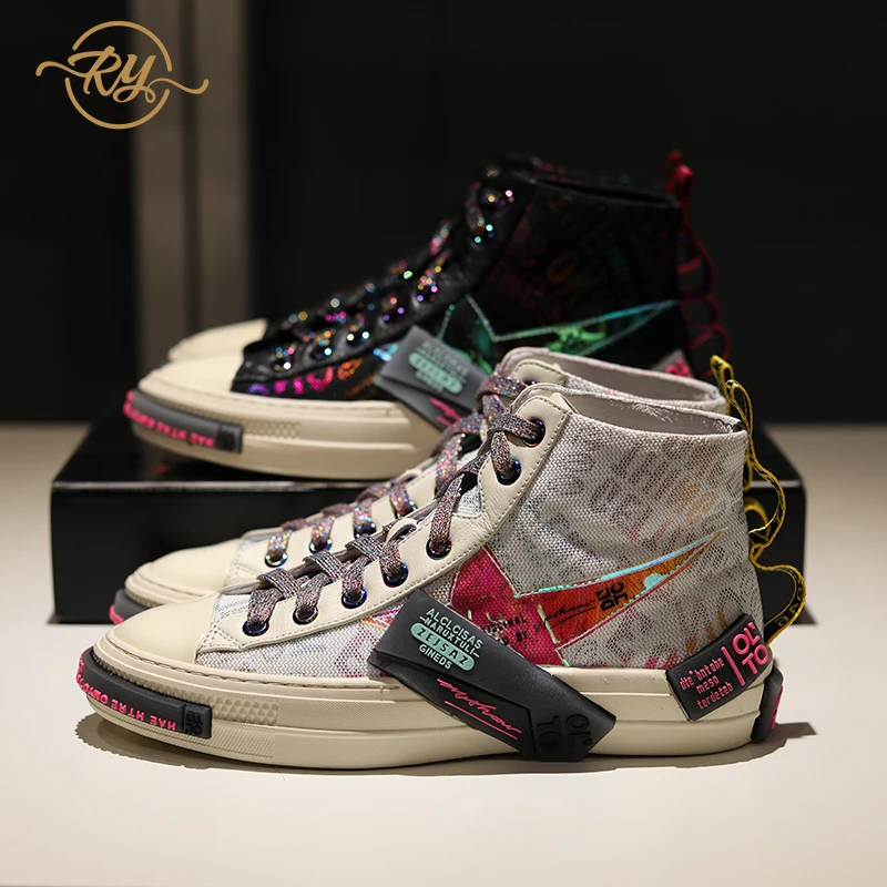 

RY-RELAA women fashion sneakers women 2018 Genuine Leather luxury shoes women designers INS style platform white sneakers women