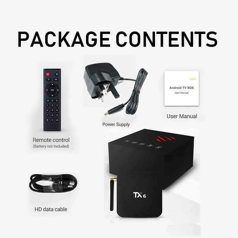 TX6 Smart tv Box четырехъядерный процессор 2 ГБ+ 16 ГБ Android 9,0 телеприставка 100 м двойной 2,4/5 ГГц Wi-Fi HD медиаплеер Поддержка WiFi TF карта 4K