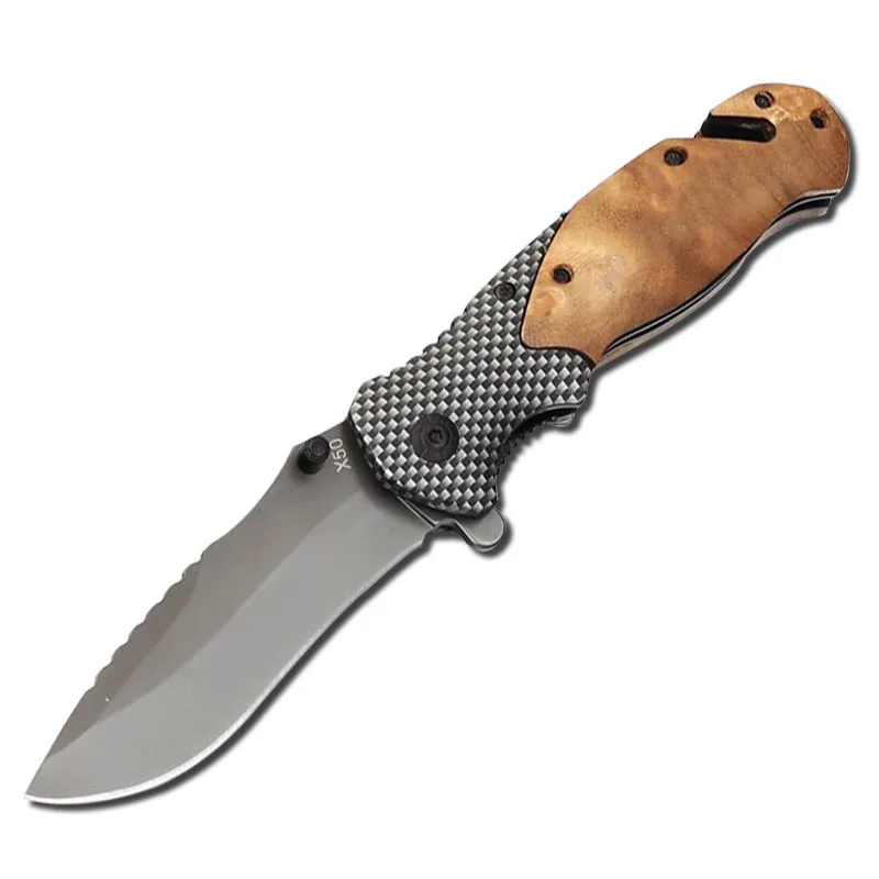 Mengoing Outdoor Self Defense Folding Blade Knife 440c Steel Pocket