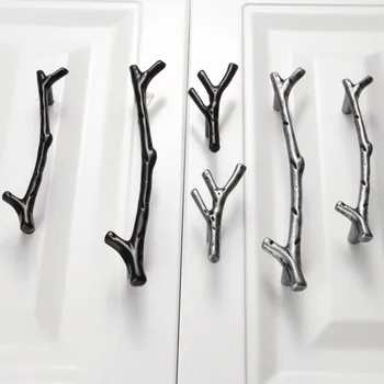 1Pc 96128mm Furniture Handles Tree Branch Kitchen Closet Drawer Handles Pulls Cupboard Dresser Cabinet Knobs and Handles