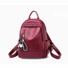 Sac a Dos Women Leather Backpacks Vintage Female Shoulder Bag Travel Backpack Ladies Bagpack Mochilas School Bags For Girls 2019 Sac a Dos Women Leather Backpacks Vintage Female Shoulder Bag Travel Backpack Ladies Bagpack Mochilas School Bags For Girls 2019