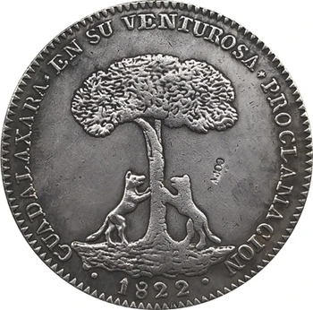 

1822 Mexico 8 Reales coins COPY 39mm