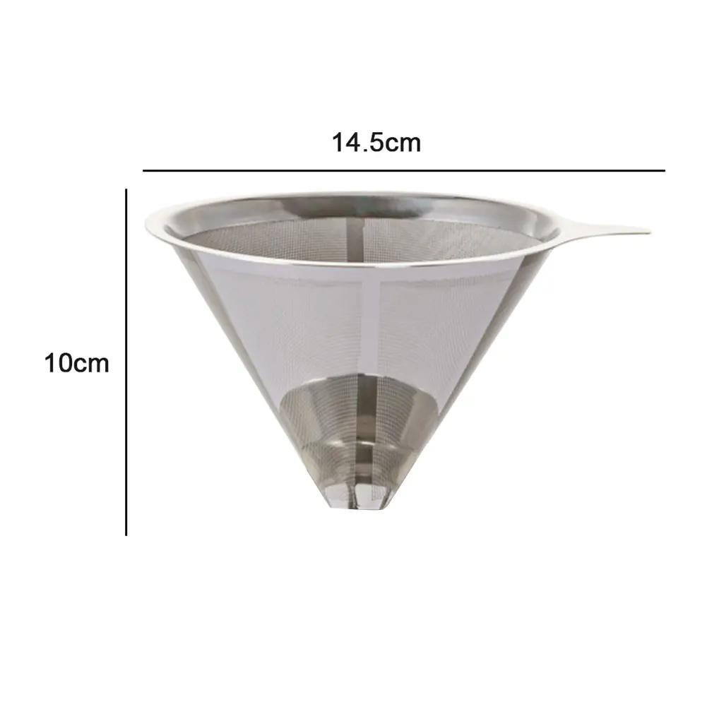 Фильтр для кофе из нержавеющей стали, металлическая сетка, корзина, инструмент для многоразового использования, кофейная посуда, кухонный Воронка для кофе, заварки, капельного чая, фильтры