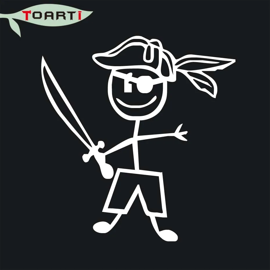 1415 CM Bajak Laut Dengan Pedang Lebar Ayah Keluarga Stiker Mobil