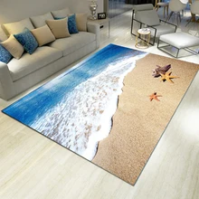 140 см* 200 см Средиземноморский 3D 6 мм пляжный ковер для гостиной, спальни, ванной комнаты, кухни, нескользящий коврик для воды