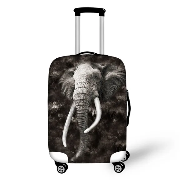 FORUDESIGNS/Эластичный чехол для чемодана с принтом слона волка для путешествий, эластичный чехол для чемодана 18-30 дюймов, защитный чехол для чемодана - Цвет: CC3521