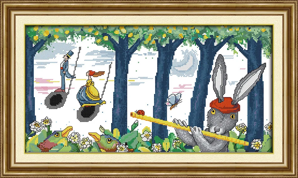 

Joy Sunday Play a musical instrument cross stitch pattern kits handcraft make embroidery with chart