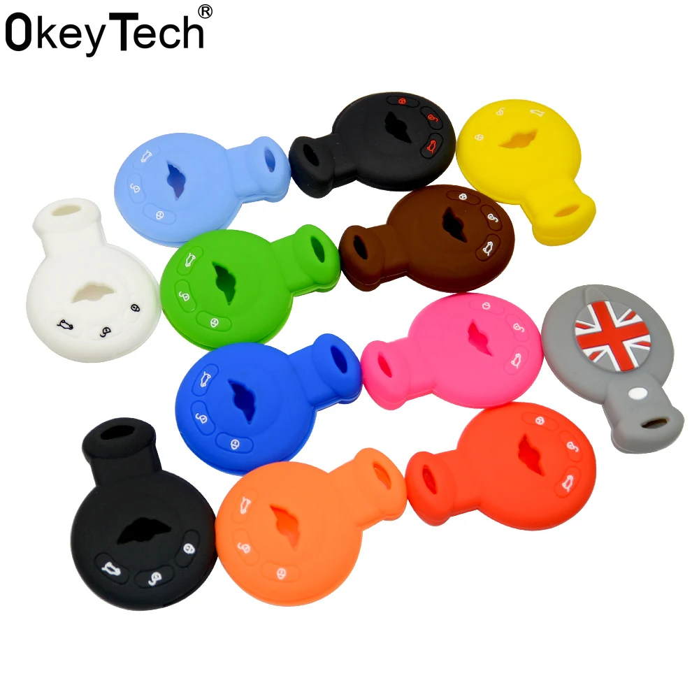 OkeyTech 3 кнопки силиконовый чехол для ключа Bmw Mini Cooper S Roadster R55 R56 R57 R58 R59 Корпус Ключа