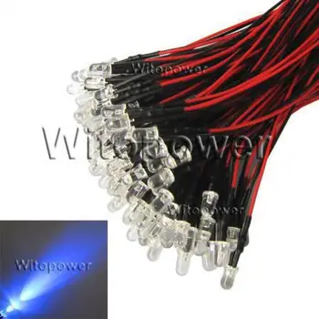 

50pcs 5mm Bright UV Purple LEDs Bulb 20cm Prewired 12V LED Lamp