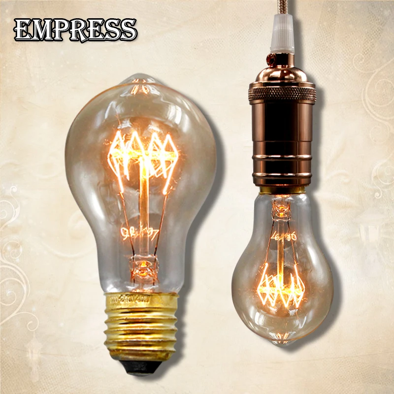 A19 Incandescent Bulbs Vintage Edison Light Bulbs E27 Antique Light Clear Glass 40W 110V 220V