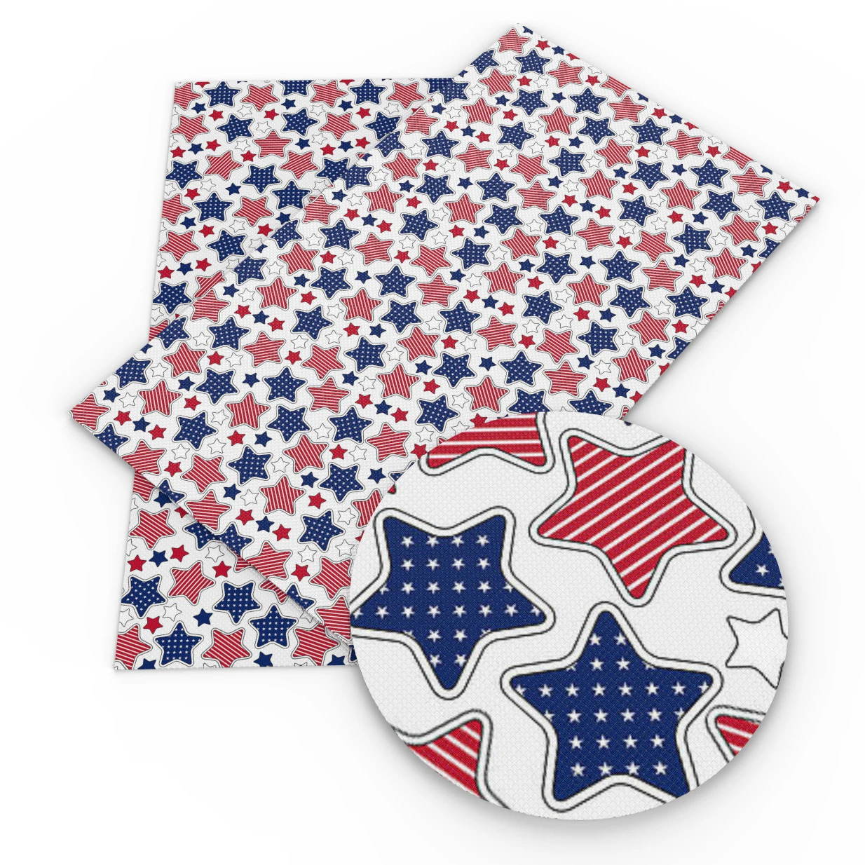 

20*34cm July 4th Celebrate Star Car Ball Printed Synthetic Leather Patchwork Bag Shoes Handmade Phone Case DIY,1Yc6367