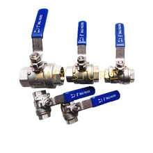 1 Pc BSP 1/" 3/8" 1/" 3/4" " 1-1/4" 1-1/" охватывающая деталь из нержавеющей стали SS304 2 шт полный Порты и разъёмы шаровой клапан с виниловой ручкой